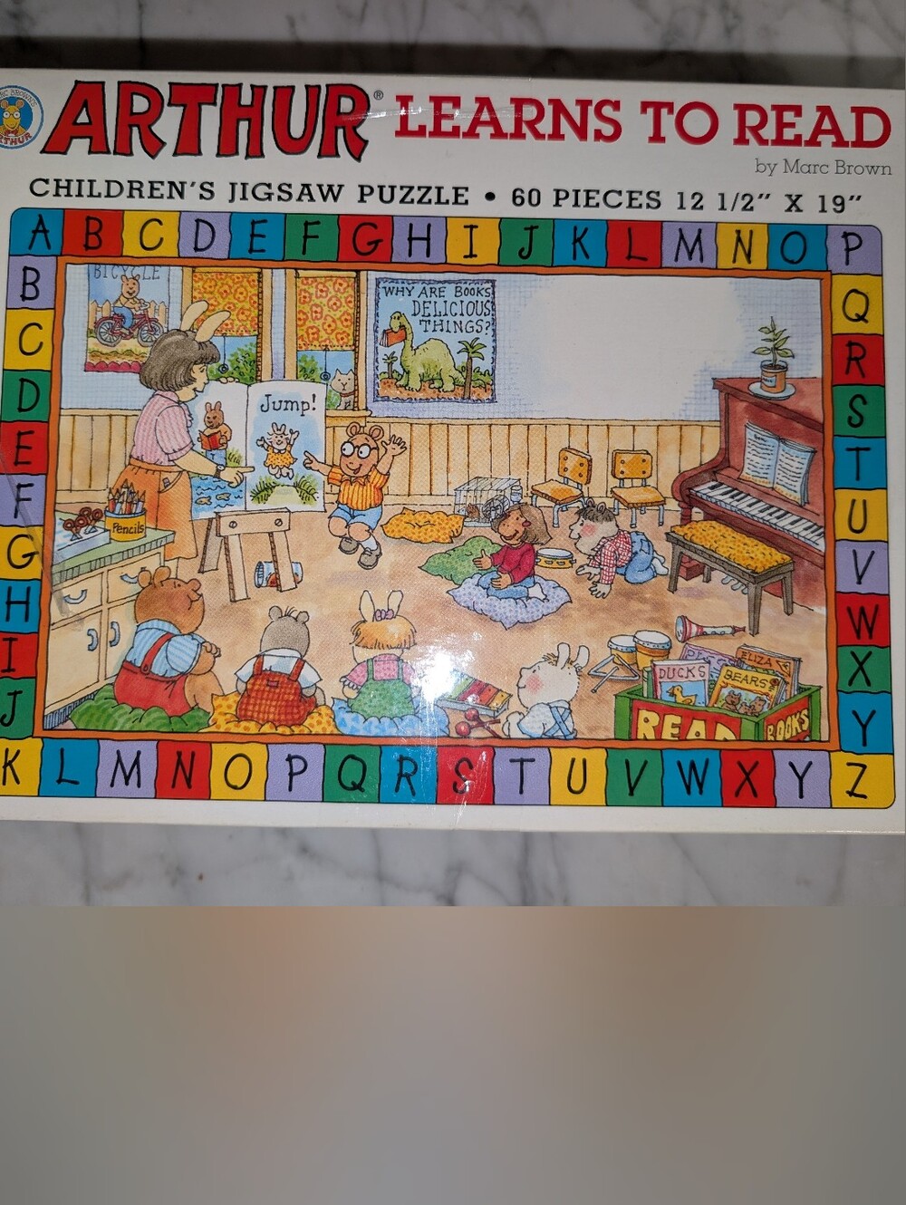📚 Arthur Learns to Read 1997 Children's Retro Jigsaw Puzzle 60 Pieces Complete